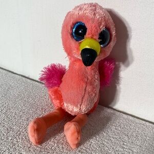 Ty Beanie Boos TySilk Gilda Pink Flamingo Bird Plush Toy Stuffed Animal
